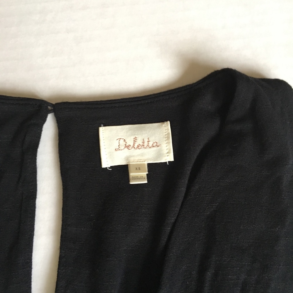 Deletta Anthropologie Black Cross Front tank - Picture 6 of 7